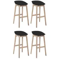 MOB-IN Lot de tabourets de bar en bois 65cm RIVA