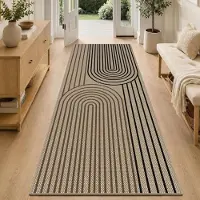 Sonstiges Tapis de couloir, dimensions 80x200 cm, aspect jute, lavable, antidérapant, deux couleurs
