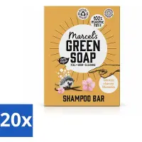 Marcels Green Soap 20 x Shampooing solide "Marcel's Green Soap" - Vanille et cerisier - 90 g - Lot avantageux - 20 pièces