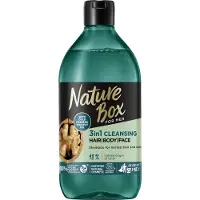 Nature Box pour hommes : shampooing nettoyant 3 en 1 à l'huile de noix, 385 ml