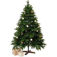 VIVANNO Sapin de Noël en polyéthylène NORDMANN LED 120, rond, vert naturel - 97 x 120 cm