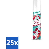 Batiste - Cherry - Shampooing sec - Parfum fleur de cerisier - Rafraîchit et donne du volume - 200 ml - Pack avantage - 25 pièces