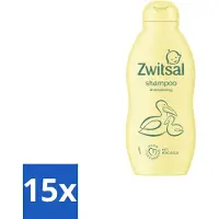 Zwitsal 15 flacons de shampooing doux pour bébé , nourrissant, 200 ml. Pack économique de 15 pièces