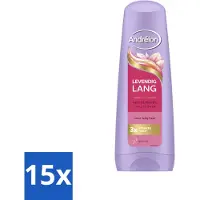 Unilever 15 x Après-shampooing Andrélon Levendig Lang - 200 ml - Pack économique - 15 pièces