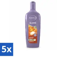 Unilever Andrélon - Shine - Shampooing - 450 ml - pack économique - 5 pièces