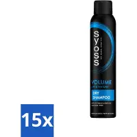Syoss - Volume Dry Shampoo - Shampooing - Pour plus de volume - 200 ml - Pack avantage - 15 pièces