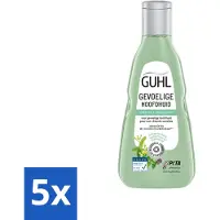 Guhl - Shampooing - Cuir chevelu sensible - 250 ml - Pack avantage - 5 pièces
