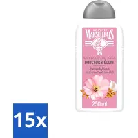 Le Petit Marseillais 15 x Shampooing , Amande Douce & Graines de Lin Biologiques - 250 ml - Pack économique - 15 pièces
