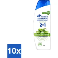 Head & shoulders 10 flacons de shampooing 2-en-1 anti-pellicules pour peaux sensibles - 300 ml - Pack économique - 10 pièces