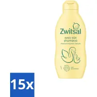Zwitsal 15 flacons de shampooing pour bébé Anti-pellicules, 200 ml chacun - Pack économique - 15 pièces