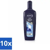 Unilever 10 x Shampoo et gel douche Andrélon pour hommes, parfum eucalyptus, 300 ml - Pack économique - 10 pièces