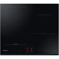 Samsung NZ64B6056GK/U2, Noir, Encastrable, 59 cm, Plaque de cuisson à induction avec zones, Vitrocéramique, 4 zones/zones