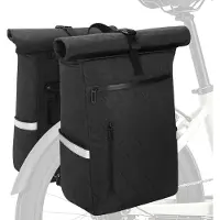 Merkloos Ensemble de sacoches pour vélo, 2 x 22 litres, avec compartiment pour ordinateur portable, réfléchissantes, multifonctionnelles pour vélo