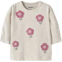 Name it T-Shirt 'NBFLAMAIA' beige / chamois / vert clair / rose ancienne