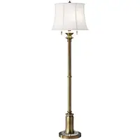 Elstead Lighting Stateroom Lampadaire E27 double en laiton de Bali (E27)