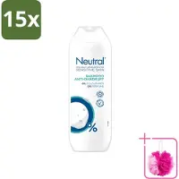 Neutral 15 flacons de shampooing antipelliculaire neutre pour les peaux sensibles - 250 ml - Pack économique - 15 pièces