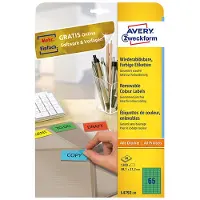 Avery Étiquettes adhésives amovibles