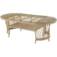 JVmoebel Table beige de style moderne avec structure métallique et tablette inférieure - Table de jardin neuve
