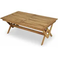 JVmoebel Table de jardin à rallonges, style moderne, en bois brun, durable et stable