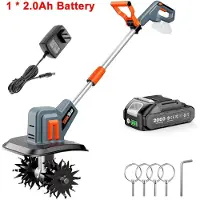 OEM Cultivateur à batterie, 360 tours par minute, 48 lames en acier robustes, une batterie de 2,0 Ah, conforme aux normes européennes