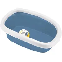 Zolux Sprint 10 toilettes pour chats avec rebord bleu ciel/blanc 31x43x14cm, 96710