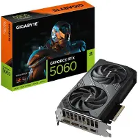 Gigabyte GeForce RTX 5060 WINDFORCE OC 8G Carte Graphique - 8GB GDDR7, 128bit, PCI-E 5.0, 2512 MHz Fréquence du cœur, 3 x DisplayPort, 1 x HDMI, GV-N5060WF2OC-8GD