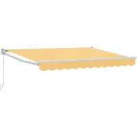 vidaXL Tringle à rideau extensible, couleur sable, 3,5 x 2,5 m