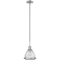 Quintiesse Suspension Elroy, nickel poli, 1xE27x60W, verre, dimensions : 107,6 x 24,8 x 24,8 cm, IP20,