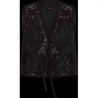 BOSS Gilet brodé avec fermeture par cravate