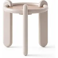 AEA Table d'appoint, style moderne, couleur blanche, idéale pour le salon, forme ronde, très pratique