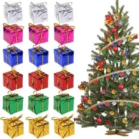 Dripio Petites boîtes cadeaux, 36 pièces, 2,5 cm, décorations de Noël en forme de sapin, de couleurs variées