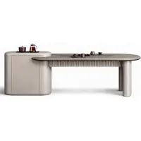 Xl Moebel Gmbh Table de salle à manger moderne, dotée d'un éclairage élégant et d'une forme minimaliste