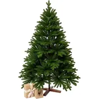 VIVANNO Sapin de Noël en polyéthylène NORDMANN 240, rond, vert naturel - 158 x 240 cm