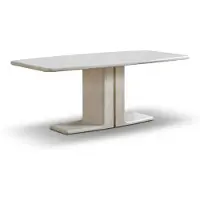 JVmoebel Table basse en travertin et laque beige – Design vintage, style postmodern