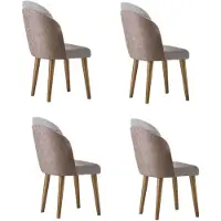 JVmoebel Ensemble de chaises de salle à manger, style moderne, beige, design élégant, structure en bois