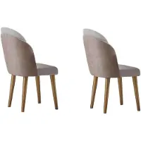 JVmoebel Ensemble de chaises de salle à manger, style moderne, structure en bois beige, design élégant