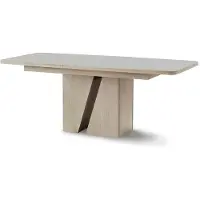 JVmoebel Table à manger, couleur beige, style moderne, plateau et structure en bois, neuve