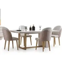 JVmoebel Table à manger, style moderne, couleur beige, table spacieuse, style raffiné