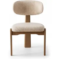 AEA Chaise de salle à manger, design moderne, couleur beige, rembourrage moelleux, structure en bois