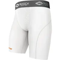 Shock Doctor Aircore Short With Cup Pocket Compression Shorts Blanc 2XL