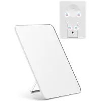 Dripio Miroir de table magnétique, dimensions 25,4 x 17,8 cm, blanc, pliable