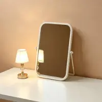 Dripio Miroir rectangulaire avec cadre en métal, dimensions 17x23 cm, couleur blanche