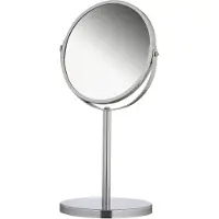 Dripio Miroir de maquillage chromé, grossissement 3x, forme ronde, diamètre 17 cm