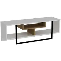 Dripio Téléviseur standard, fixation murale, 119,4 cm, blanc/chêne noir, mélaminé