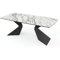 JVmoebel Table de salle à manger moderne, blanche, prestigieuse, élégante, monumentale, minimaliste