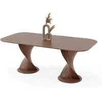 JVmoebel Table de salle à manger moderne, couleur marron, prestigieuse, élégante, minimaliste, monumentale