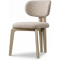 AEA Chaise de salle à manger de style moderne, couleur beige, rembourrage de qualité, design élégant