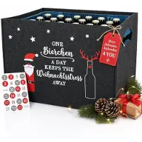 Dripio Calendrier de l'Avent en feutre pour boîtes de bière – 24 autocollants