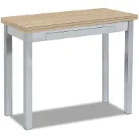 Dripio Table d'appoint, métal, aspect chêne, 80x40 cm, pliante