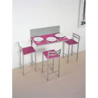 Dripio Table murale en métal, couleur fuchsia, dimensions 90x50 cm ou 90x30 cm